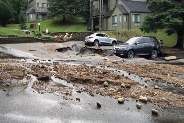 魁省山体滑坡 道路塌陷 13个城市受影响 别去Mount Tremblant！