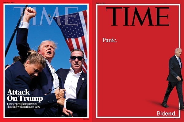 特朗普遇袭照片登上“时代”杂志封面，但题目却被网友质疑！